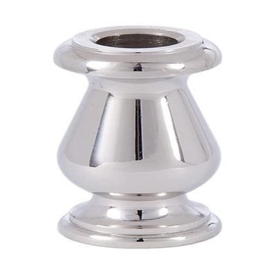 B&P Lamp 2 Inch Turned Brass Spindle, Slips 1/8IP, Nickel Plated Finish