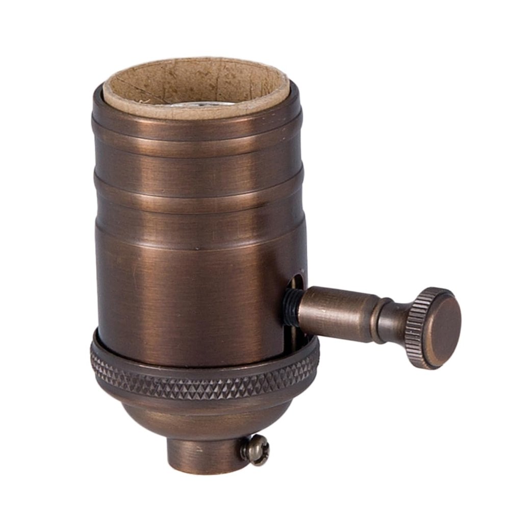 B&P Lamp Edison Size Full Dimmer Socket in Bronze Finish