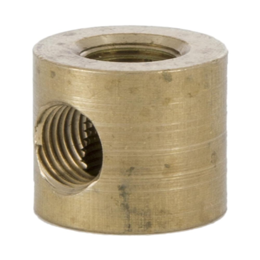B&P Lamp 3-Way Brass Arm Back, All Holes Tapped 1/8IP, 3/4 Inch Height by 3/4 Inch Diameter, Unfinished