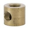 B&P Lamp 3-Way Brass Arm Back, All Holes Tapped 1/8IP, 3/4 Inch Height by 3/4 Inch Diameter, Unfinished view 1