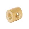 B&P Lamp 3-Way Brass Arm Back, All Holes Tapped 1/8IP, 3/4 Inch Height by 3/4 Inch Diameter, Unfinished view 4
