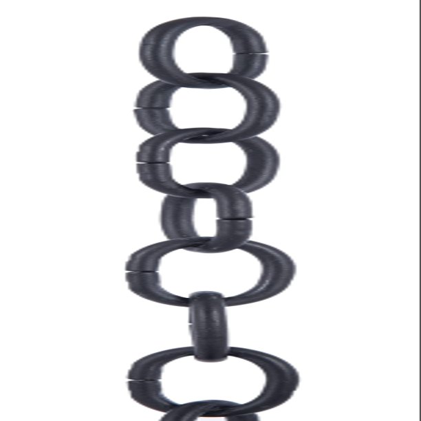 B&P Lamp Satin Black 5 Gauge Straight Sided Oval Lamp Chain - 3 Foot Length