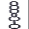 B&P Lamp Satin Black 5 Gauge Straight Sided Oval Lamp Chain - 3 Foot Length view 1