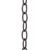 B&P Lamp Satin Black 5 Gauge Straight Sided Oval Lamp Chain - 3 Foot Length view 2