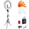 NEEWER Ring Light 18inch Kit: 55W 5600K Professional LED with Stand and Phone Holder, Soft Tube & Bag for Tattoo Lash Extension Barber Makeup Artist Studio Video Photography Lighting, RL-18 view 1