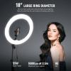 NEEWER Ring Light 18inch Kit: 55W 5600K Professional LED with Stand and Phone Holder, Soft Tube & Bag for Tattoo Lash Extension Barber Makeup Artist Studio Video Photography Lighting, RL-18 view 3
