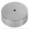 B&P Lamp Nickel Plated Spun Brass Lamp Base, 5 Inch Diameter, Modern Style, No Wire Hole, 1/8F Center Hole view 1