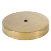 B&P Lamp Nickel Plated Spun Brass Lamp Base, 5 Inch Diameter, Modern Style, No Wire Hole, 1/8F Center Hole view 2