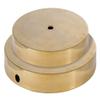 B&P Lamp Nickel Plated Spun Brass Lamp Base, 5 Inch Diameter, Modern Style, No Wire Hole, 1/8F Center Hole view 3