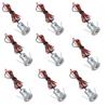 AIBOO 12V Under Cabinet LED Lights 9 Packs of Recessed Mini Downlights with Hardwired Cable and Connectors for Indoor Cupboard Bookshelf Stair Lighting (Cool White) view 1