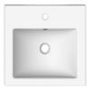 Scarabeo 8025/A-One Hole Square Ceramic Built in Sink, White view 1