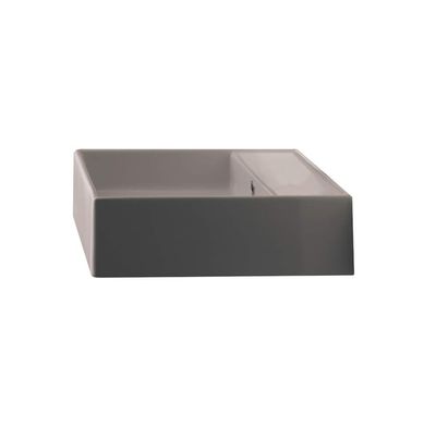 Scarabeo 8031/R-No Hole Teorema Square Ceramic Wall Mounted/Vessel Sink, White