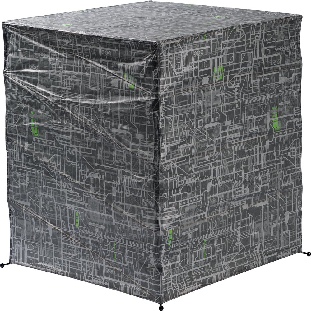 Star Trek Borg Cube Giant Floor Standing Paper Light Grey