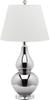 SAFAVIEH Lighting Collection Cybil Silver Double Gourd Glass Table Lamp, Modern Contemporary Design, LED Bulb Included (LITS4088N) view 3