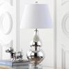SAFAVIEH Lighting Collection Cybil Silver Double Gourd Glass Table Lamp, Modern Contemporary Design, LED Bulb Included (LITS4088N) view 4