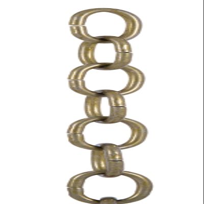 B&P Lamp Antique Brass Finish 5 Gauge Straight Sided Oval Lamp Chain - 3 Foot Length