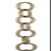 B&P Lamp Antique Brass Finish 5 Gauge Straight Sided Oval Lamp Chain - 3 Foot Length view 1