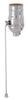 B&P Lamp Nickel Finish Pull Chain Socket view 1