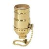 B&P Lamp Nickel Finish Pull Chain Socket view 2