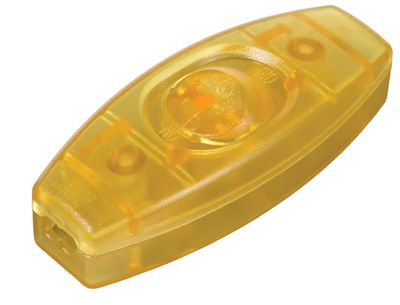 B&P Lamp Gold in Line Feed Through Rocker Switch