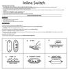 B&P Lamp Gold in Line Feed Through Rocker Switch view 2