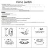 B&P Lamp Gold in Line Feed Through Rocker Switch view 4