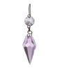 B&P Lamp 1 3/16 Inch Pink Glass Crystal Chandelier Light Replacement Pendant Prism with Clear Top Bead view 1
