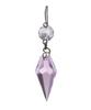 B&P Lamp 1 3/16 Inch Pink Glass Crystal Chandelier Light Replacement Pendant Prism with Clear Top Bead view 2
