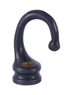 B&P Lamp 1 3/8" Satin Black Cast Brass Hook