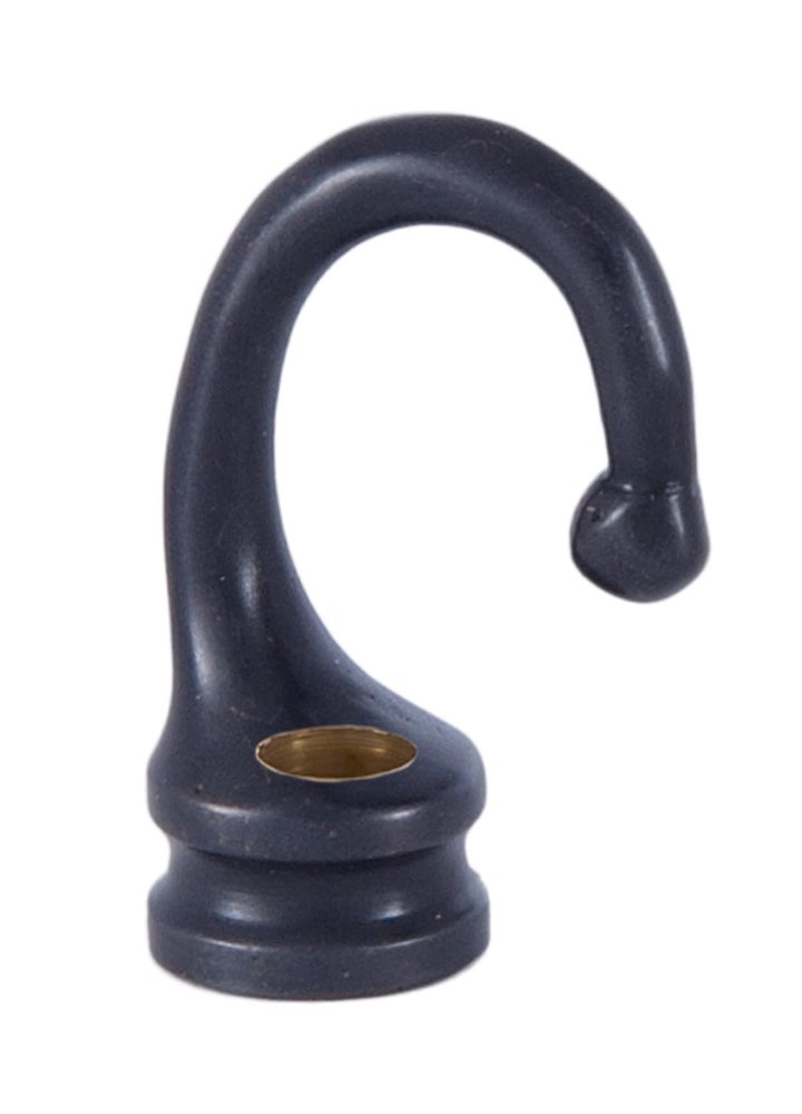 B&P Lamp 1 3/8" Satin Black Cast Brass Hook