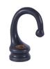 B&P Lamp 1 3/8" Satin Black Cast Brass Hook view 1