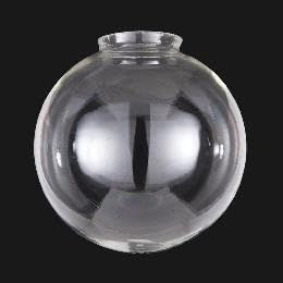 B&P Lamp 10" Clear Glass Industrial Style Pendant Shade, 4" fitter