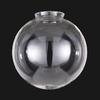 B&P Lamp 10" Clear Glass Industrial Style Pendant Shade, 4" fitter view 1