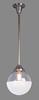 B&P Lamp 10" Clear Glass Industrial Style Pendant Shade, 4" fitter view 3
