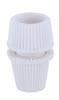 B&P Lamp White Plastic Knurled Edge Cord Bushing, White view 1