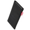 fitBAG Rave Black Custom Tailored Sleeve for LeEco LePro 3. Fine Suit Fabric Pouch with Integrated Microfibre Lining for Display Cleaning view 1