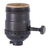 B&P Lamp Brass Turn Knob Early Electric Style Lamp Socket, Antique Bronze Finish, On/Off Function, Uno Thread Shell view 1