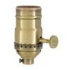 B&P Lamp Brass Turn Knob Early Electric Style Lamp Socket, Antique Bronze Finish, On/Off Function, Uno Thread Shell view 2