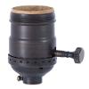 B&P Lamp Brass Turn Knob Early Electric Style Lamp Socket, Antique Bronze Finish, On/Off Function, Uno Thread Shell view 3