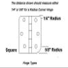 Dynasty 3-1/2" Spring Door Hinge, 5/8" Radius, Satin Nickel, 2-Pack view 2