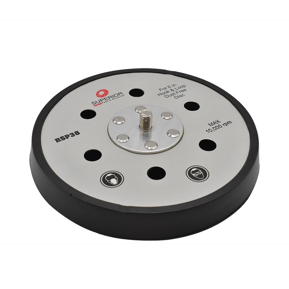 Superior Electric RSP38 6-Inch Sander Pad Hook & Loop, 6 Dust Holes (for 7336/97466) Replaces OEM# 18002