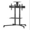 Manhattan Mobile Rolling TV Cart Stand with Wheels - for 37-70 Inch Up to 88 lbs Flat Screen LCD LED - Height Adjustable 2 AV Shelves for Laptop Tablet Webcam Projector - Max VESA 600x400mm 461238 view 1