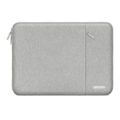 MOSISO Laptop Case 13.3 inch, 13-13.3 inch Laptop Sleeve Compatible with MacBook Air/Pro 13/Pro 14 M5 M4 M3 M2 M1, HP Dell ASUS Lenovo,Polyester Vertical Computer Sleeve Bag with Pocket, Gray