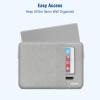 MOSISO Laptop Case 13.3 inch, 13-13.3 inch Laptop Sleeve Compatible with MacBook Air/Pro 13/Pro 14 M5 M4 M3 M2 M1, HP Dell ASUS Lenovo,Polyester Vertical Computer Sleeve Bag with Pocket, Gray view 4