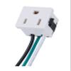 B&P Lamp White Convenience Outlet with Ground Wire view 1