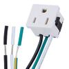 B&P Lamp White Convenience Outlet with Ground Wire view 3