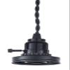 B&P Lamp Satin Black Mason Jar Lid For Phenolic Socket with Ring view 3