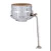 B&P Lamp Pull Chain (On-Off) Med. Base Lamp Socket with Nickel Finish view 1