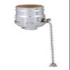 B&P Lamp Pull Chain (On-Off) Med. Base Lamp Socket with Nickel Finish view 2