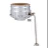 B&P Lamp Pull Chain (On-Off) Med. Base Lamp Socket with Nickel Finish view 3